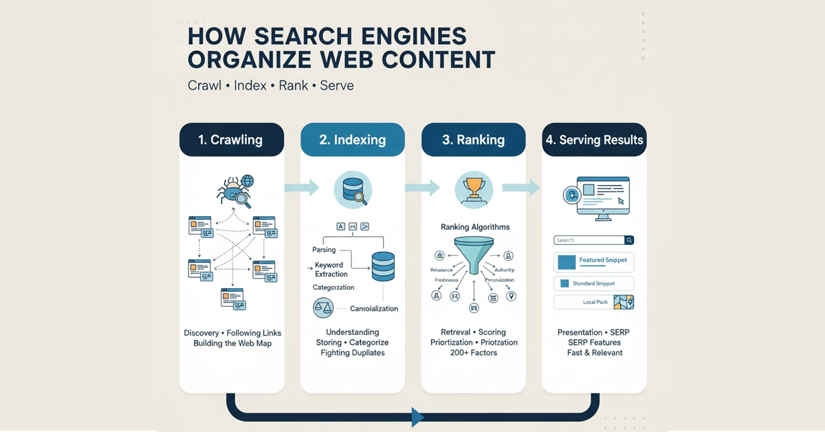How Search Engines Organize Web Content