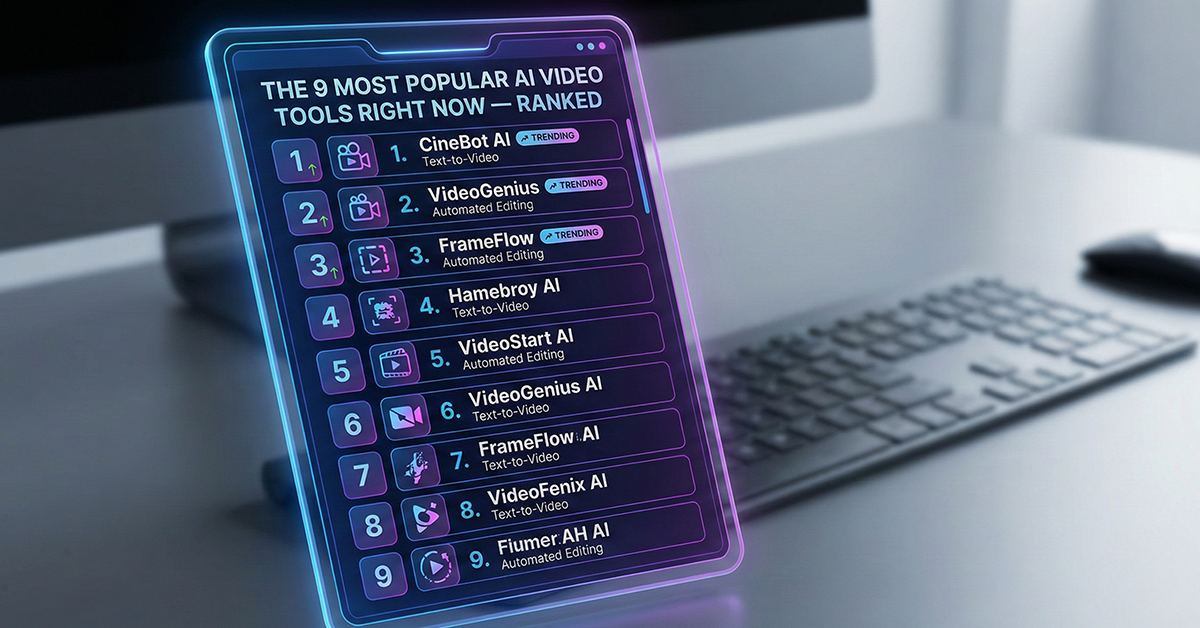 The 9 Most Popular AI Video Tools Right Now — Ranked