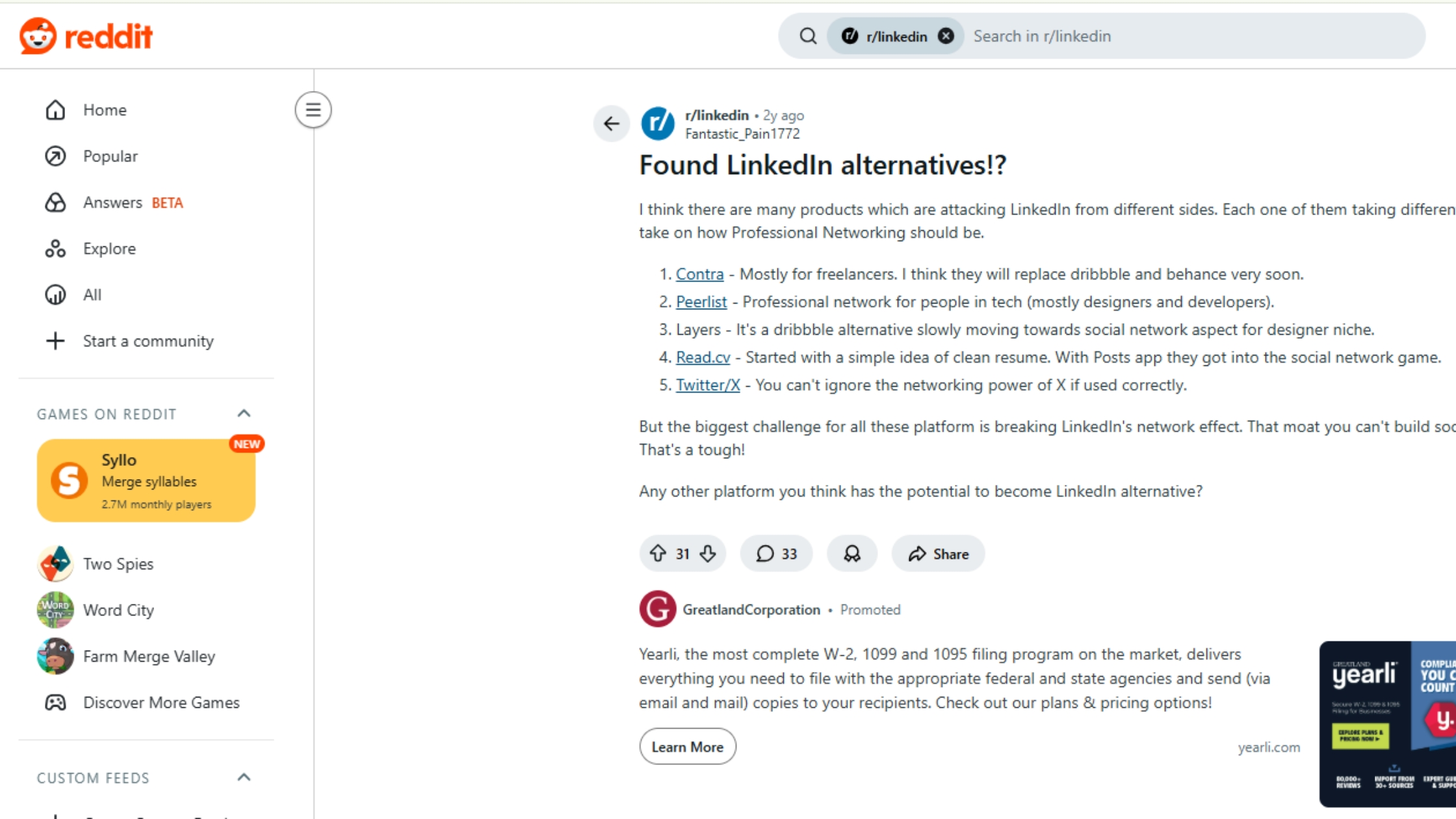 Open Discussion–Based LinkedIn Alternative_ Reddit